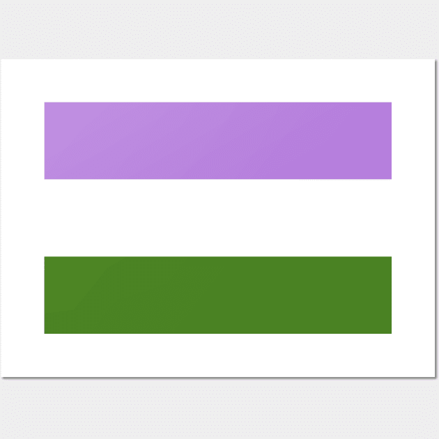 genderqueer pride Wall Art by hangryyeena